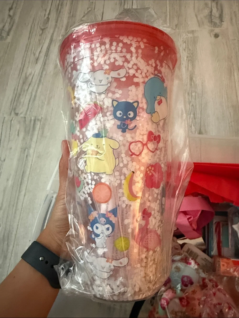 Pink Character Confetti Party Cup - Cute Animal Design SANRIO 32 oz